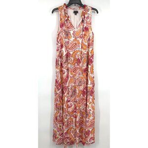 Harper 241 Maxi Dress Paisley Print Tied V Neck Sleeveless